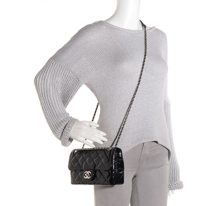 Chanel Patent Quilted Small Coco Shine Flap Black 2 of 9