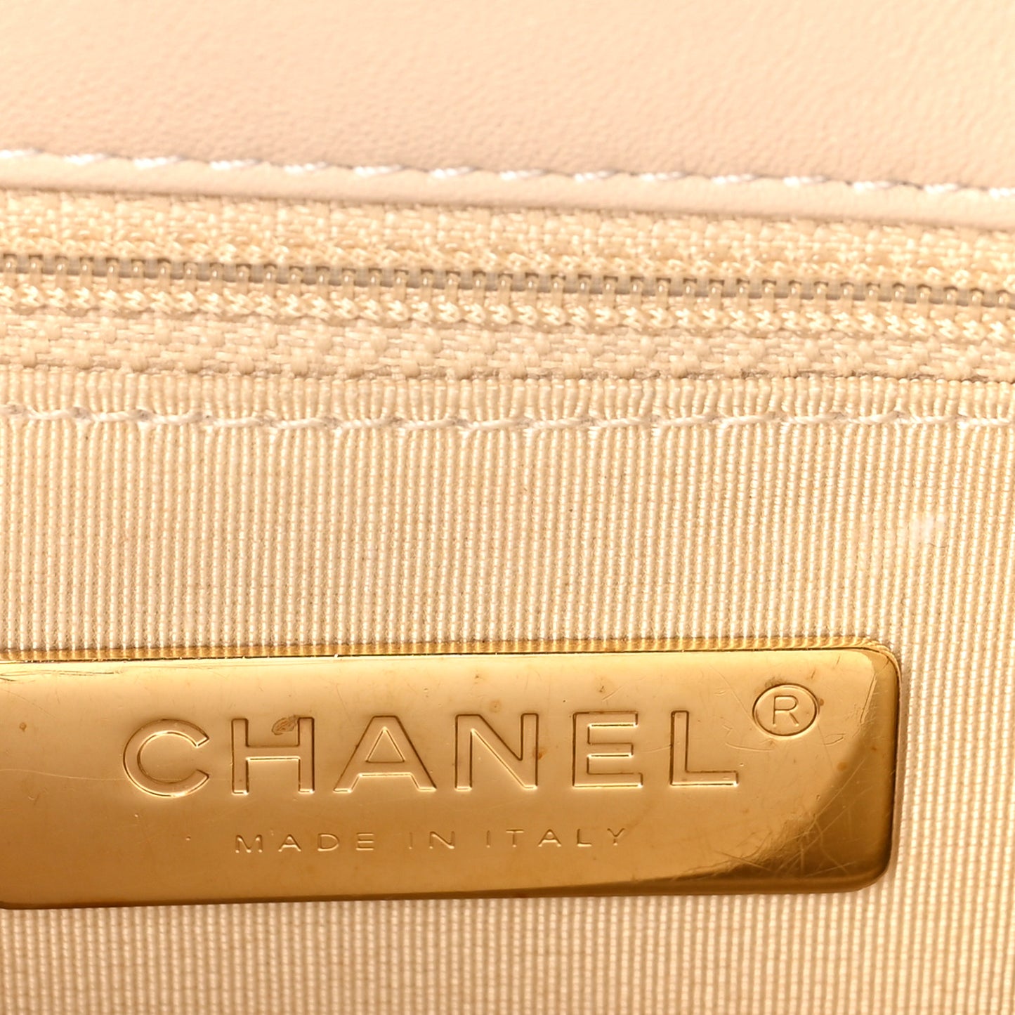 Lambskin Quilted Medium Chanel 19 Flap Beige