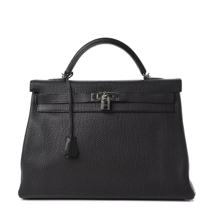 Hermes Fjord Kelly Retourne 40 Black 1 of 47
