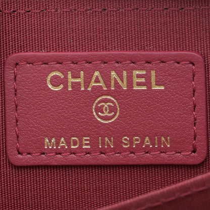 Chanel Lambskin Quilted Chanel 19 Zip Around Coin Purse Wallet Black 6 of 10