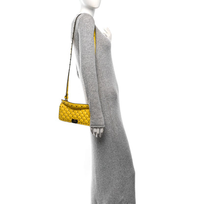 Valentino Garavani Nappa Small Rockstud Spike Shoulder Bag Yellow 2 of 9