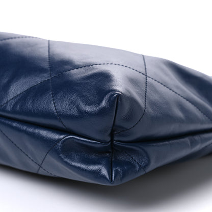 Chanel Shiny Calfskin Quilted Chanel 22 Navy Blue 10 of 10
