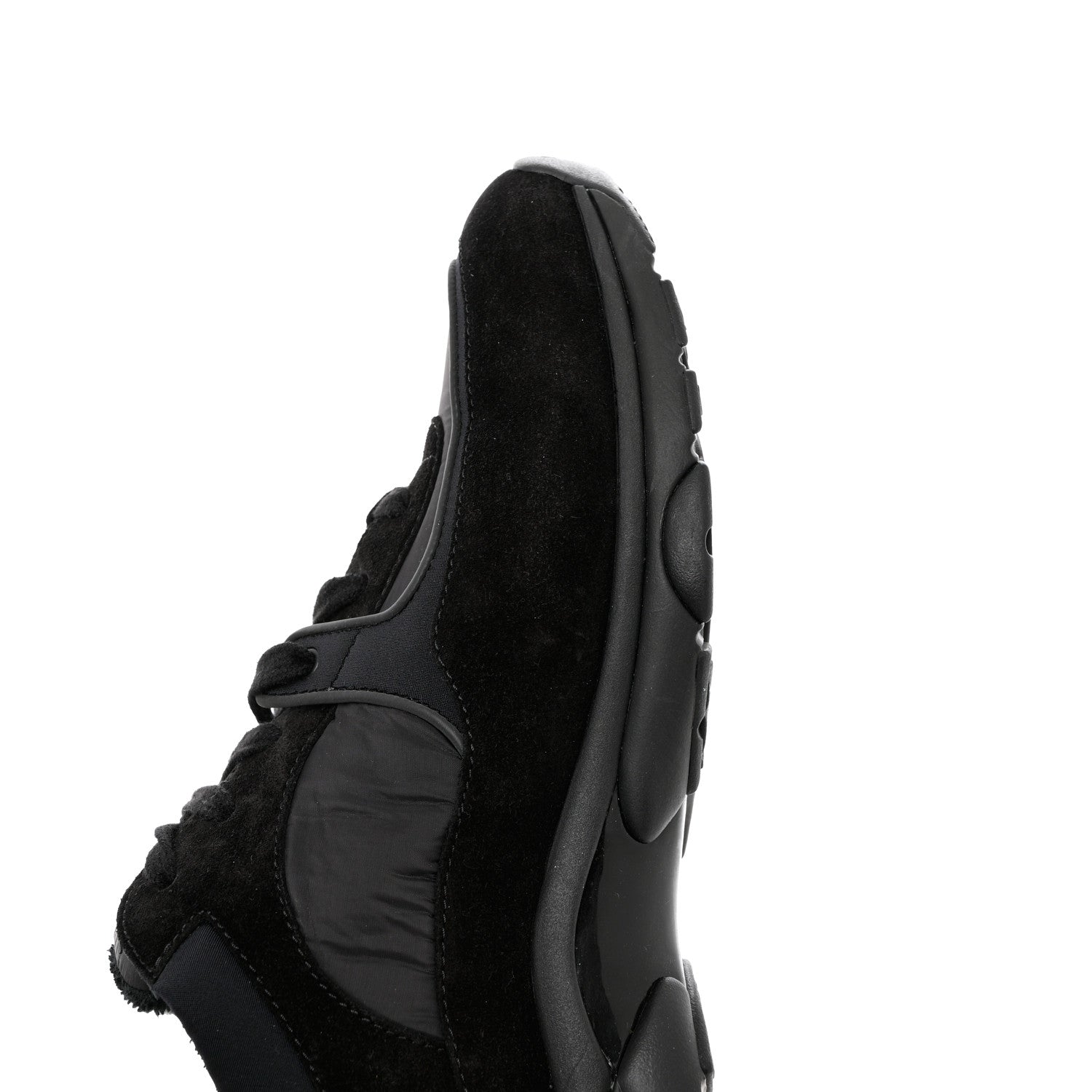 Chanel Kid Suede Calfskin Mens Sneakers 44 Black 10 of 12