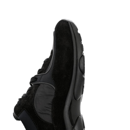 Chanel Kid Suede Calfskin Mens Sneakers 44 Black 10 of 12