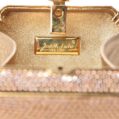 Judith Leiber Swarovski Crystal Minaudiere Clutch Gold 6 of 9