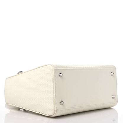 Christian Dior Patent Micro-Cannage Medium Lady Dior White 4 of 13