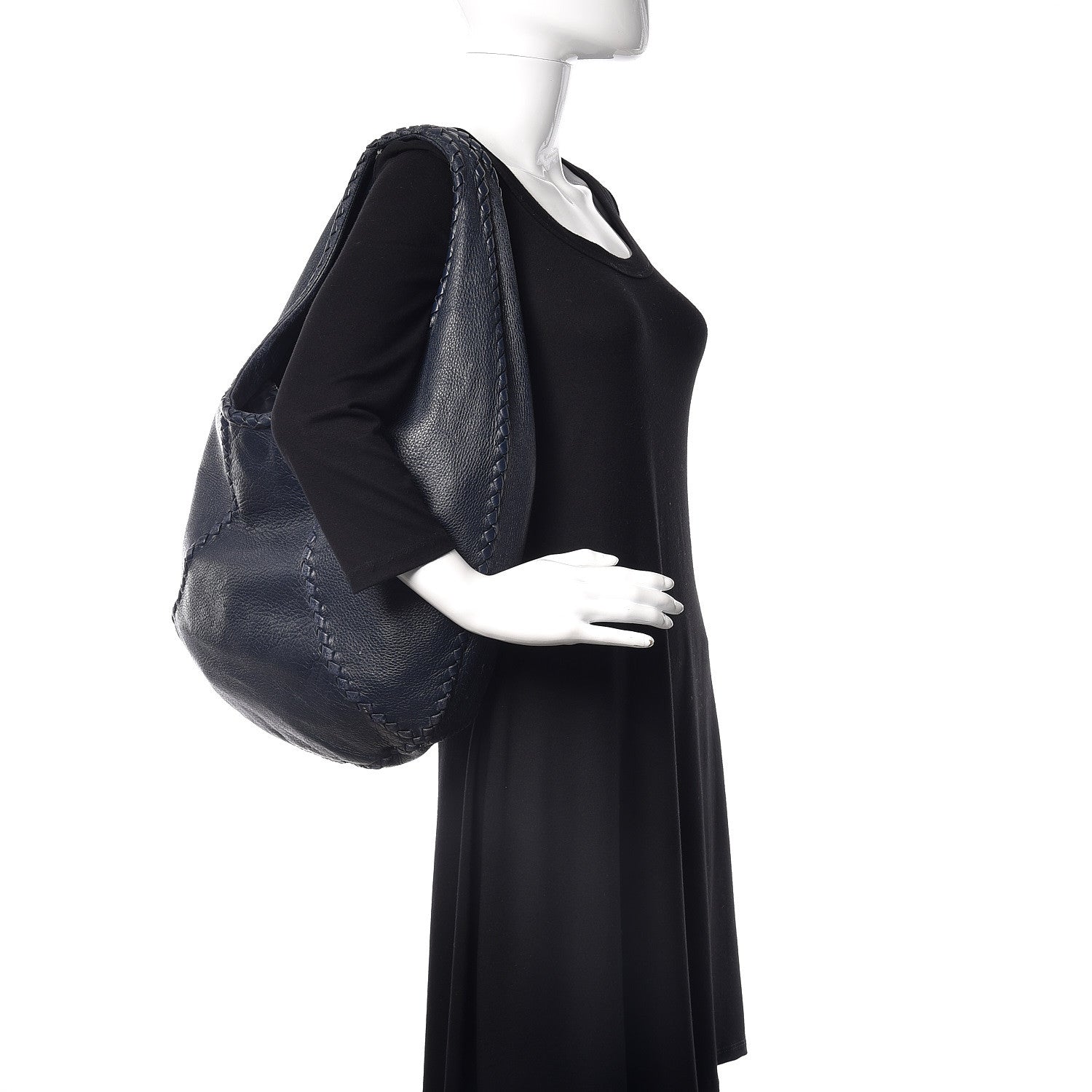 Bottega Veneta Cervo Deerskin Large Hobo China Blue 2 of 12