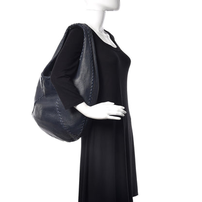 Bottega Veneta Cervo Deerskin Large Hobo China Blue 2 of 12