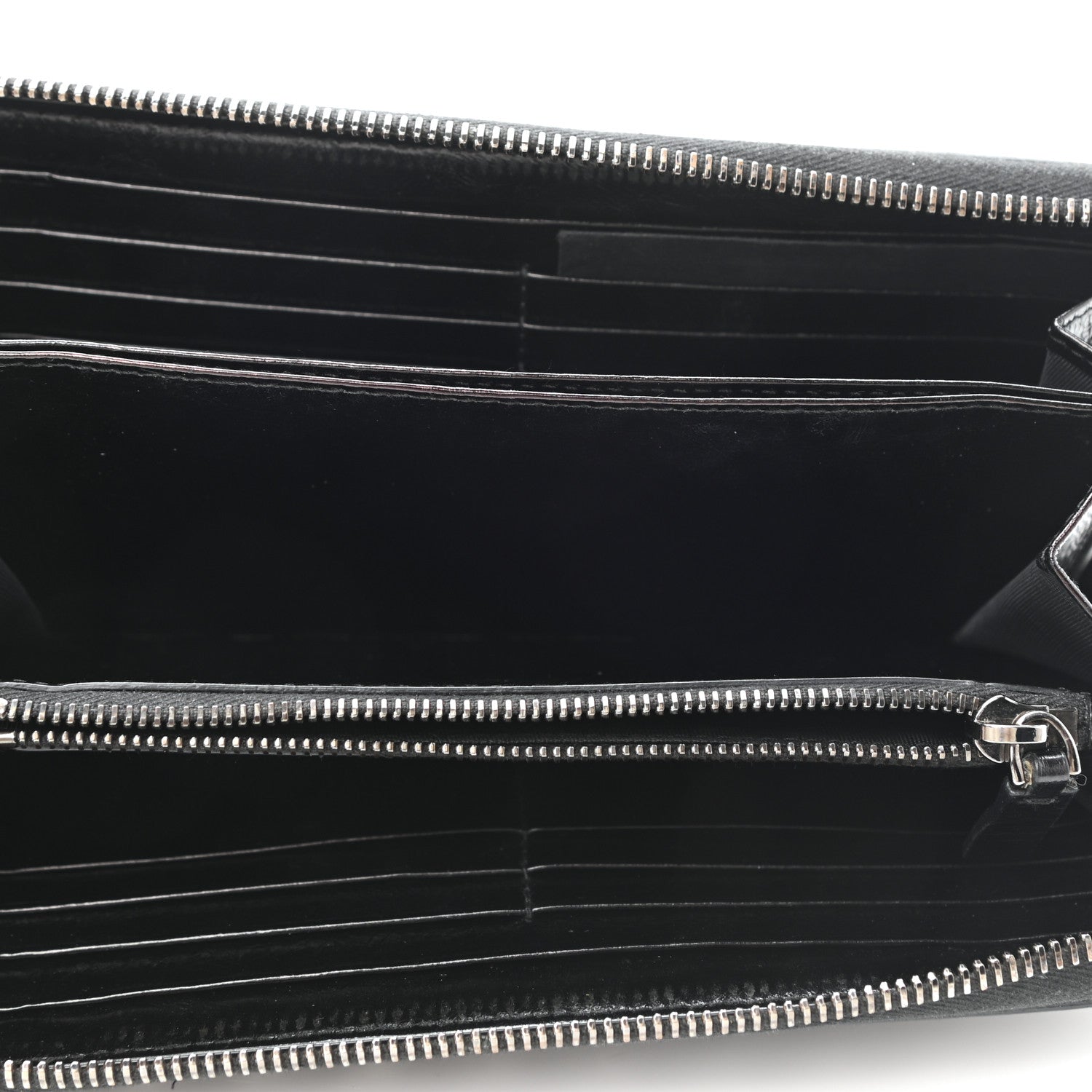Valentino Garavani Craquele Calfskin Rockstud Zip Around Wallet Black 5 of 10