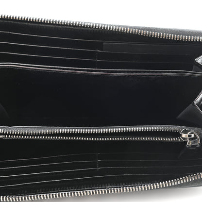 Valentino Garavani Craquele Calfskin Rockstud Zip Around Wallet Black 5 of 10
