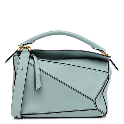 Loewe Calfskin Small Puzzle Bag Aqua 1 of 9