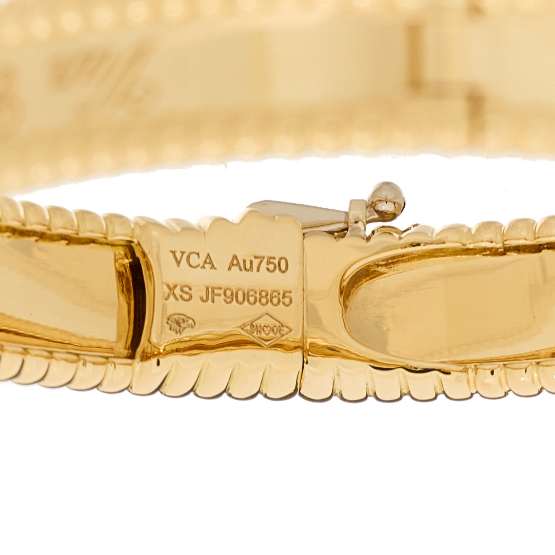 18K Yellow Gold Perlee Signature Bangle Bracelet XS