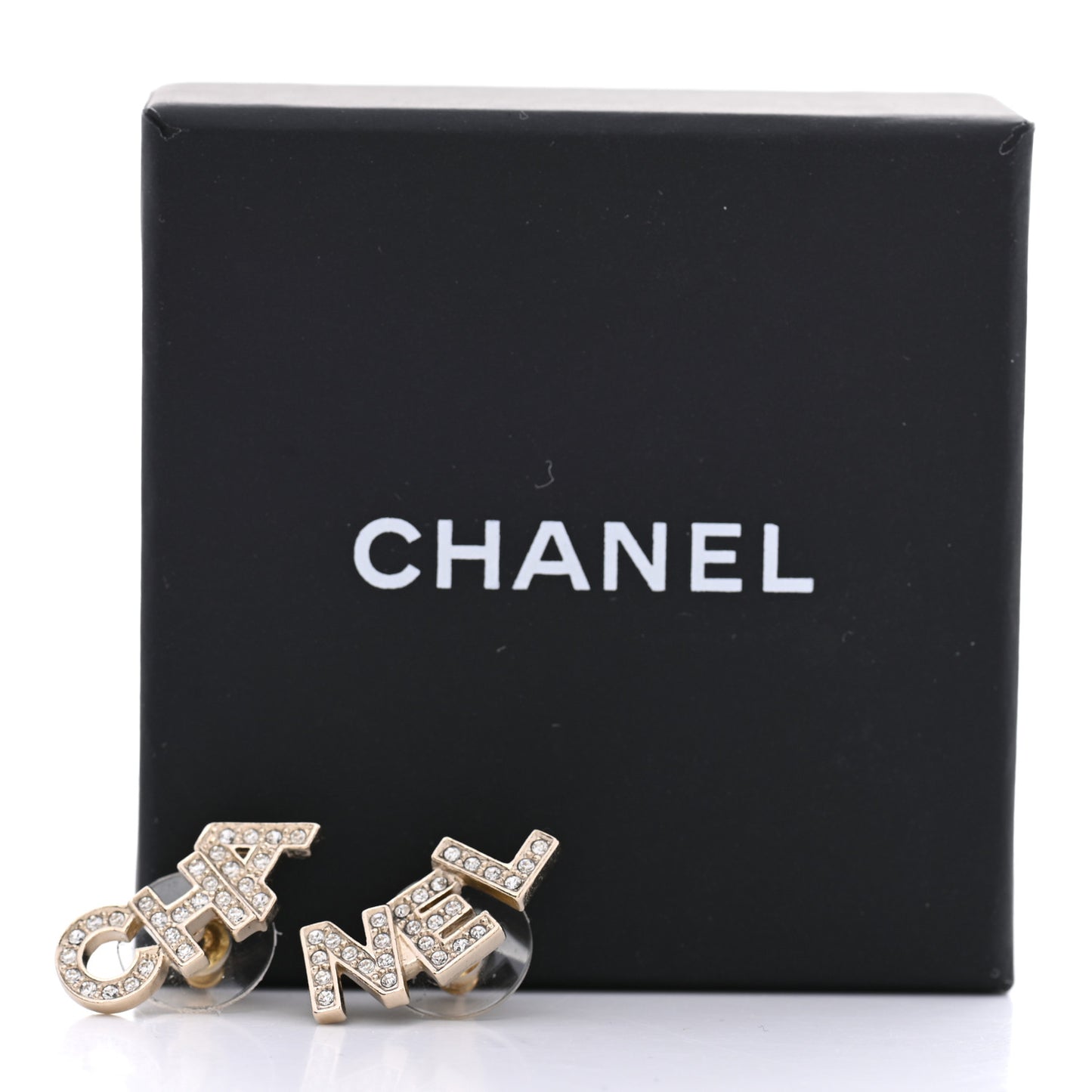Crystal Pearl Signature Stud Earrings Gold