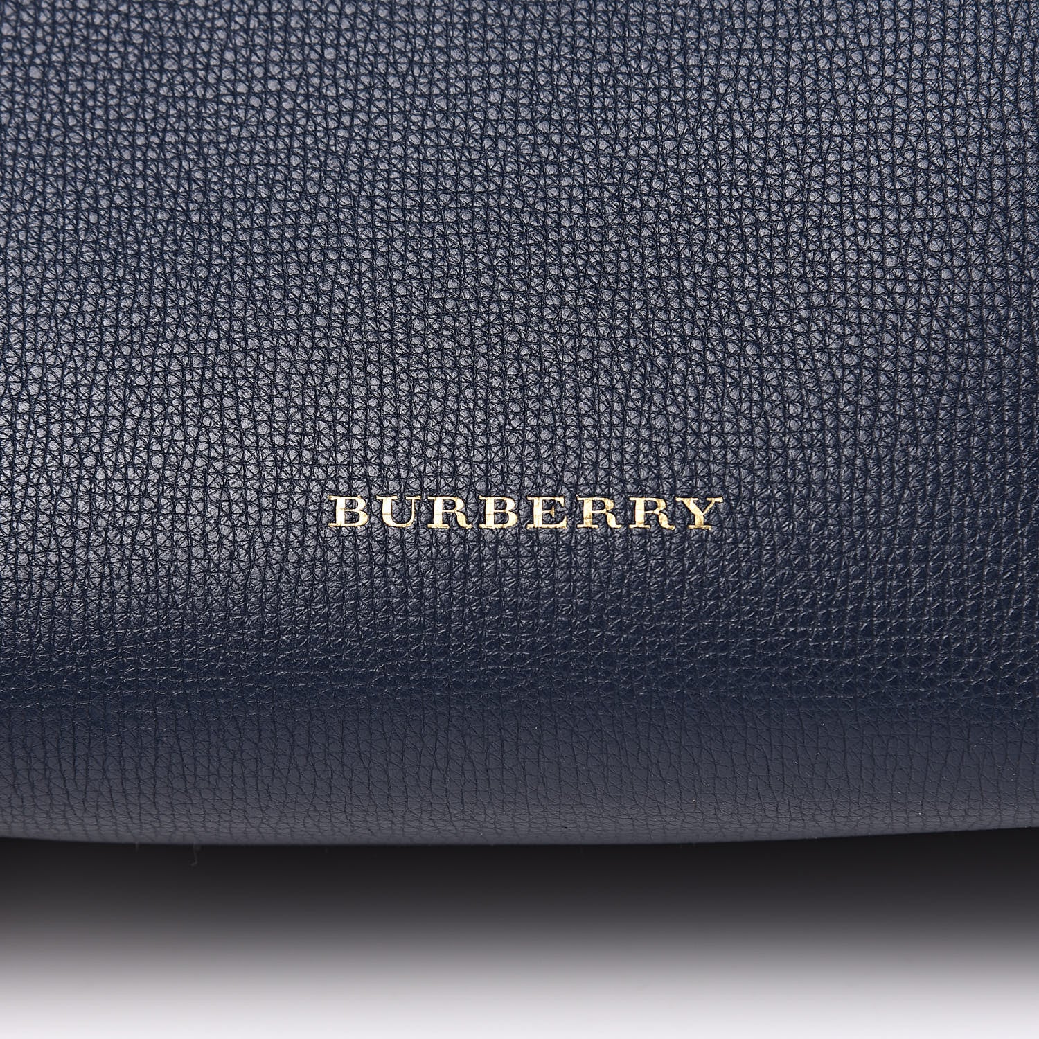 Burberry Grainy Calfskin House Check Small Banner Tote Midnight Blue 9 of 13
