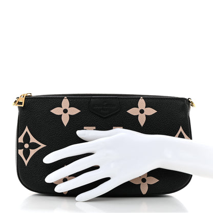 Louis Vuitton Empreinte Monogram Giant Multi Pochette Accessories Large Pochette Black Beige 2 of 6
