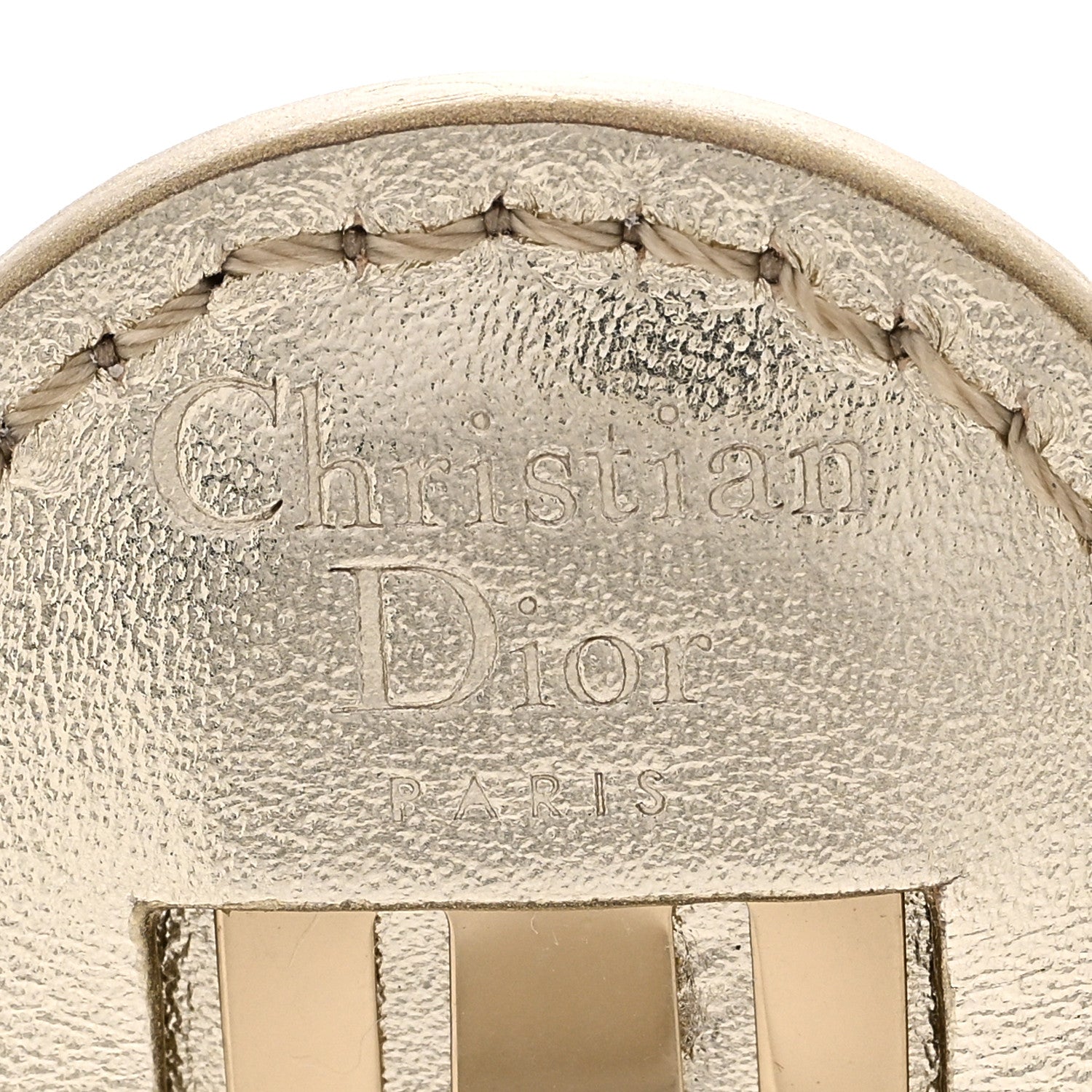 Christian Dior Calfskin Miss Dior Idol Barrette Pale Gold 6 of 8