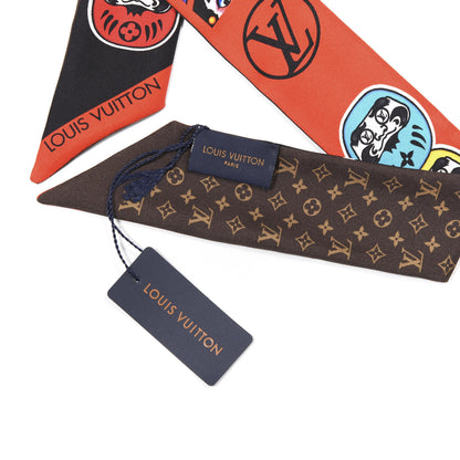 Louis Vuitton Silk Monogram Kabuki Stickers BB Bandeau Black 4 of 5
