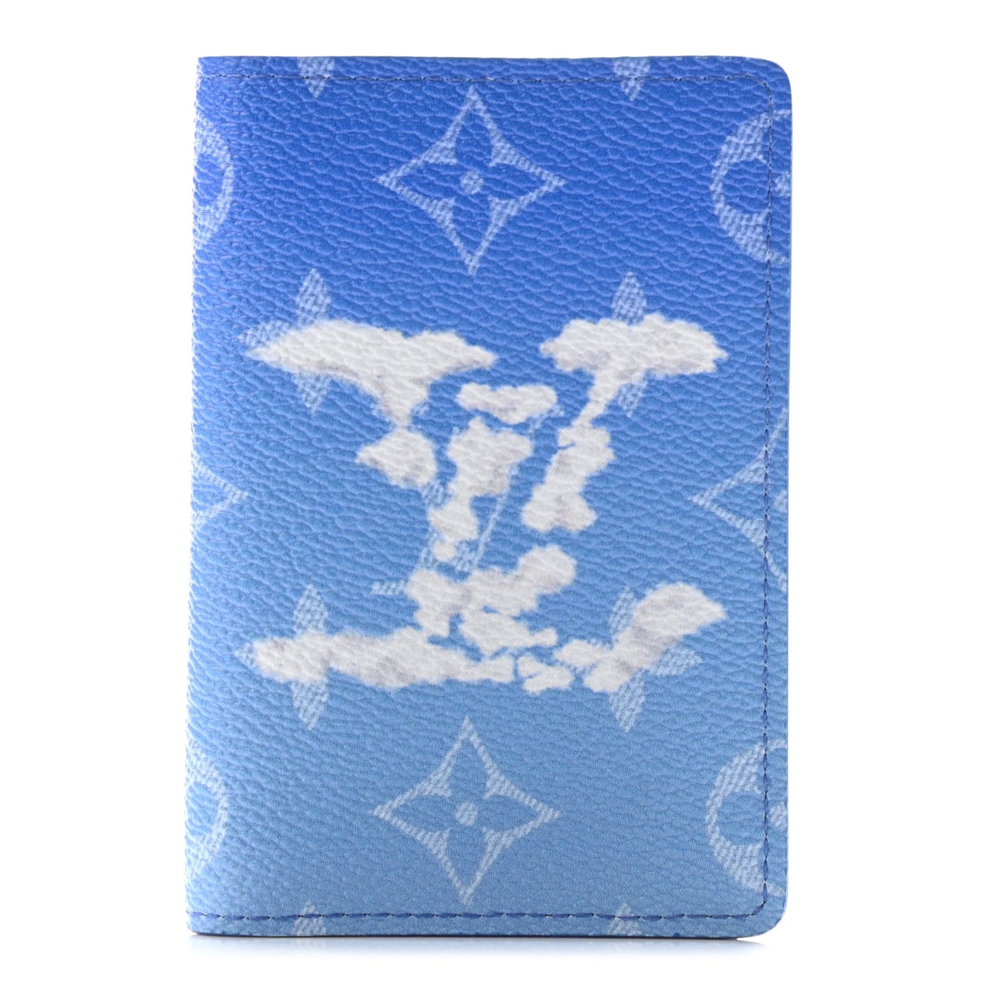 Monogram Clouds Pocket Organizer Blue