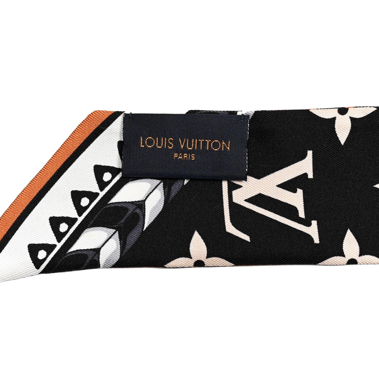 Louis Vuitton Silk Monogram LV Crafty Bi Color BB Bandeau Caramel Black 3 of 5