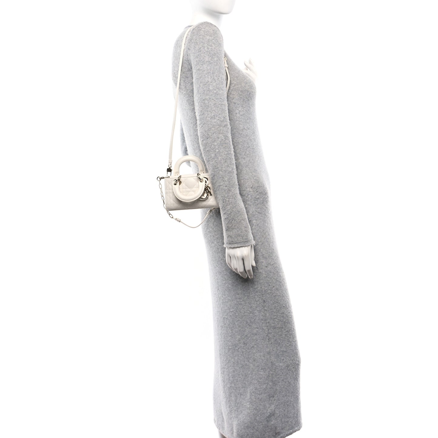 Lambskin Cannage Micro Lady D-Joy Latte