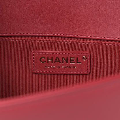 Chanel Calfskin Medium Boy Logo Top Handle Flap Red 6 of 11