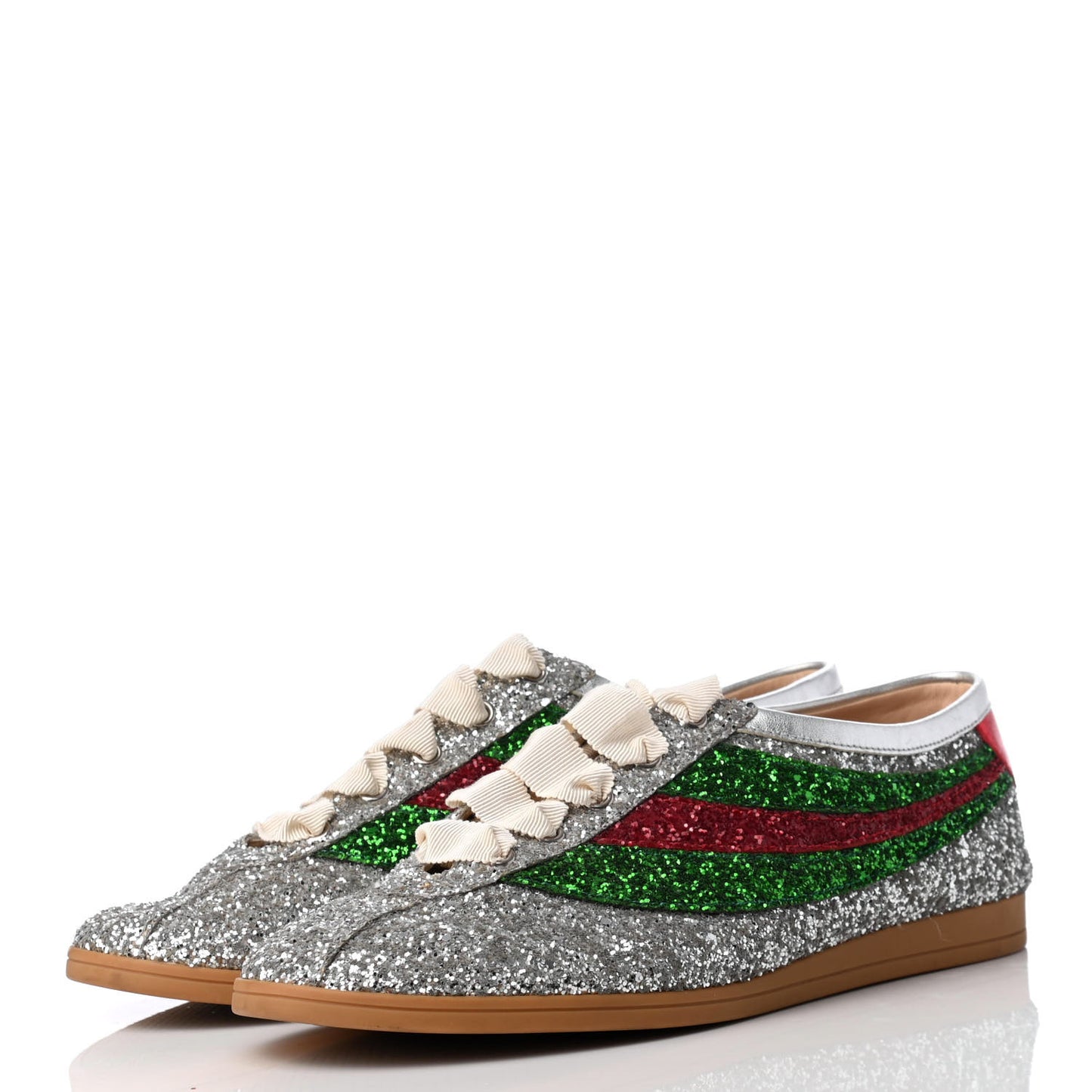 Glitter Fabric Web Mens Falacer Sneakers 7 Silver