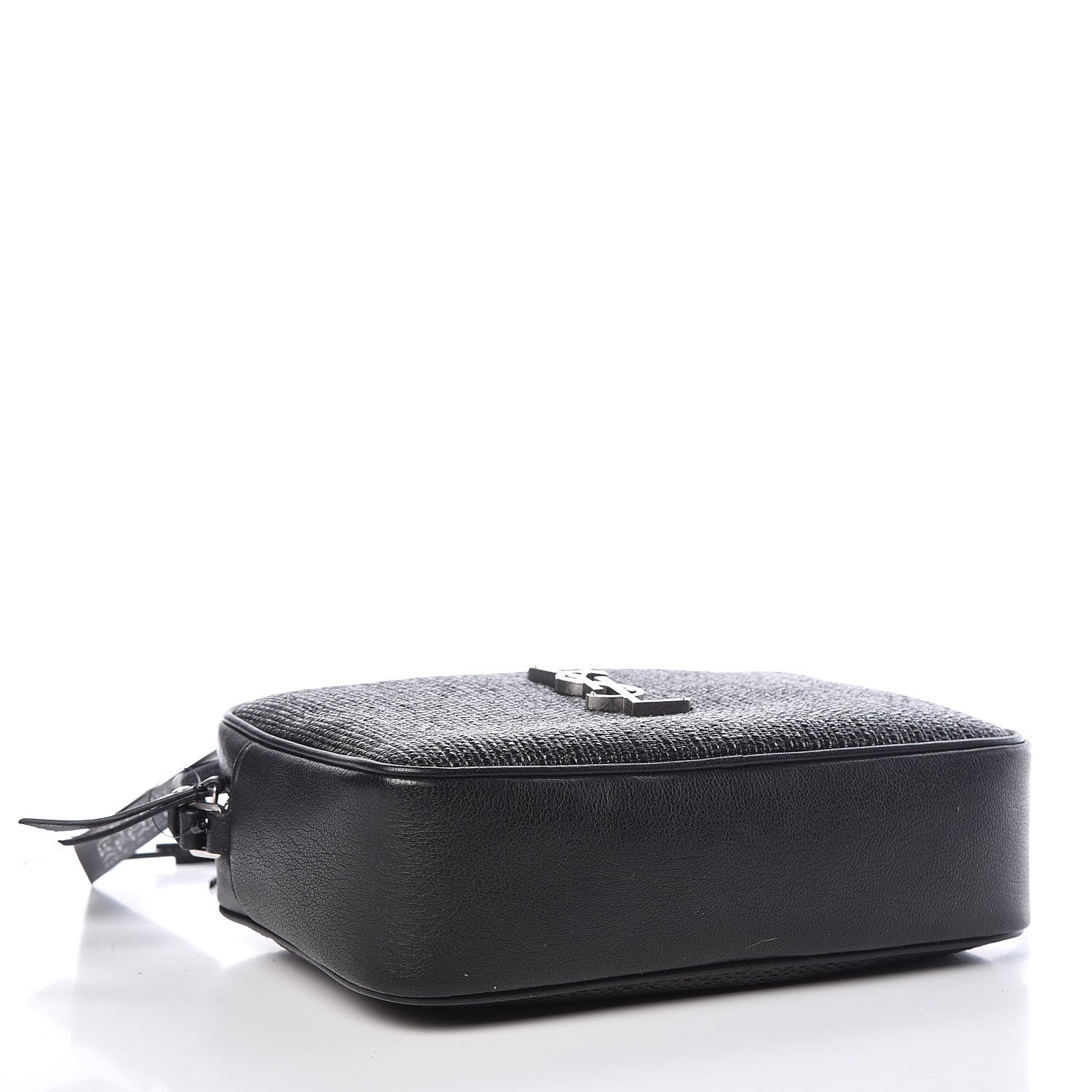 Saint Laurent Raffia Canvas Monogram Lou Camera Bag Black 4 of 9