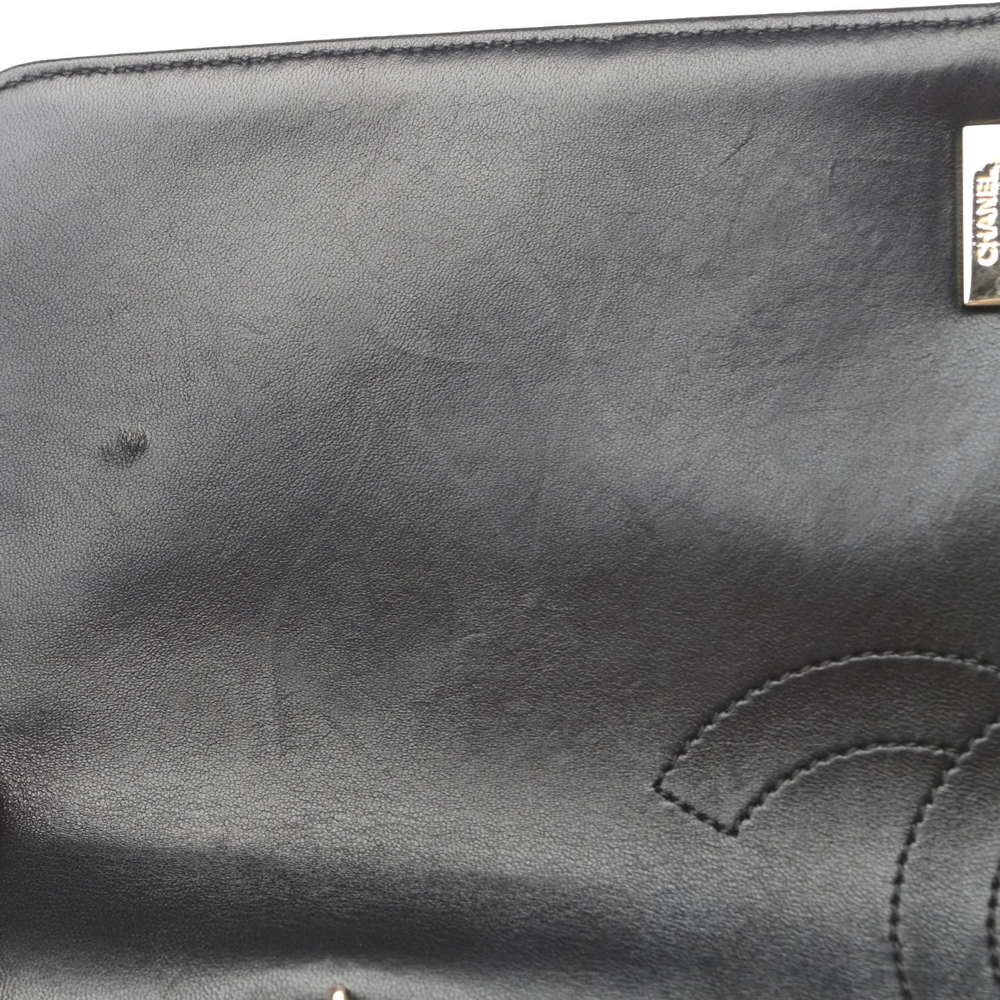 Lambskin Quilted Large Trendy CC Dual Handle Flap Bag Black