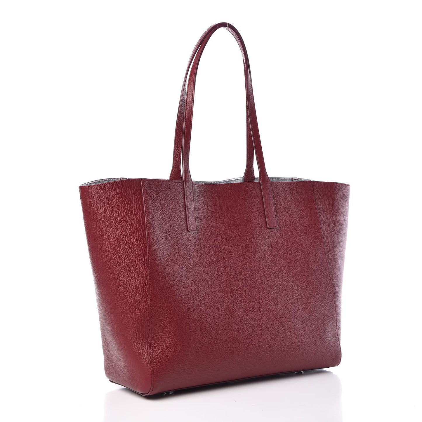 Grained Calfskin Medium Reversible Wandel Tote Ruby Tan