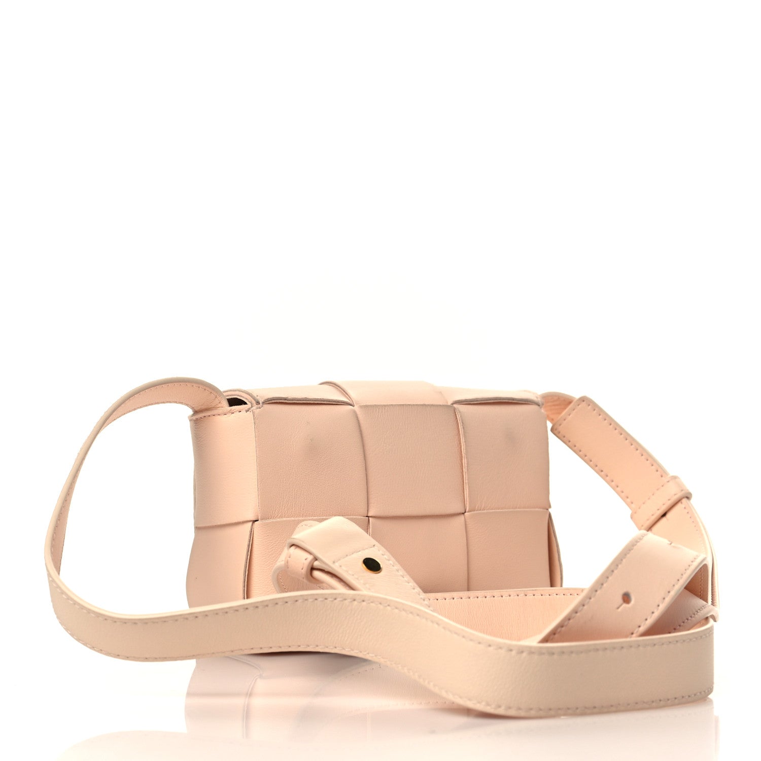 Bottega Veneta Lambskin Maxi Intreccio Candy Cassette Crossbody Bag Melon Washed 3 of 8