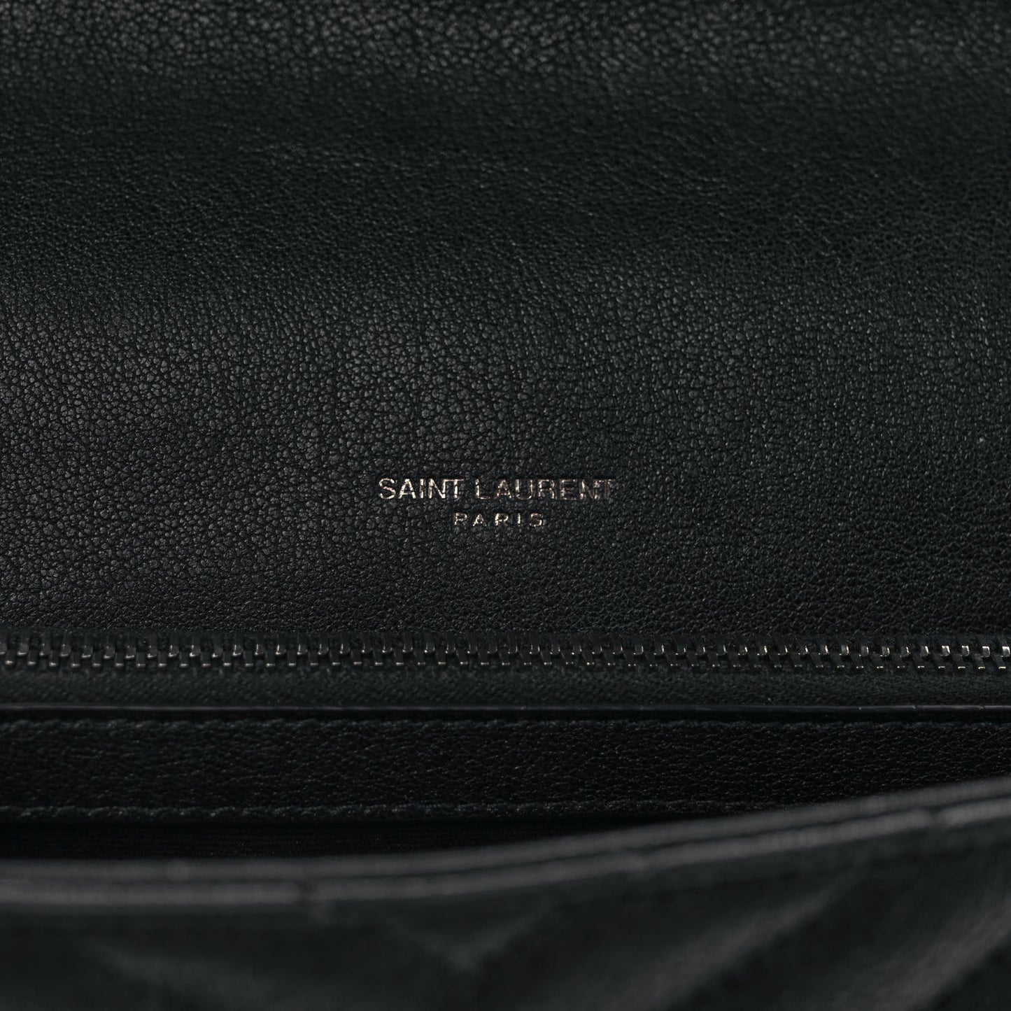 Sheepskin Matelasse Chevron Monogram Medium College Bag Black