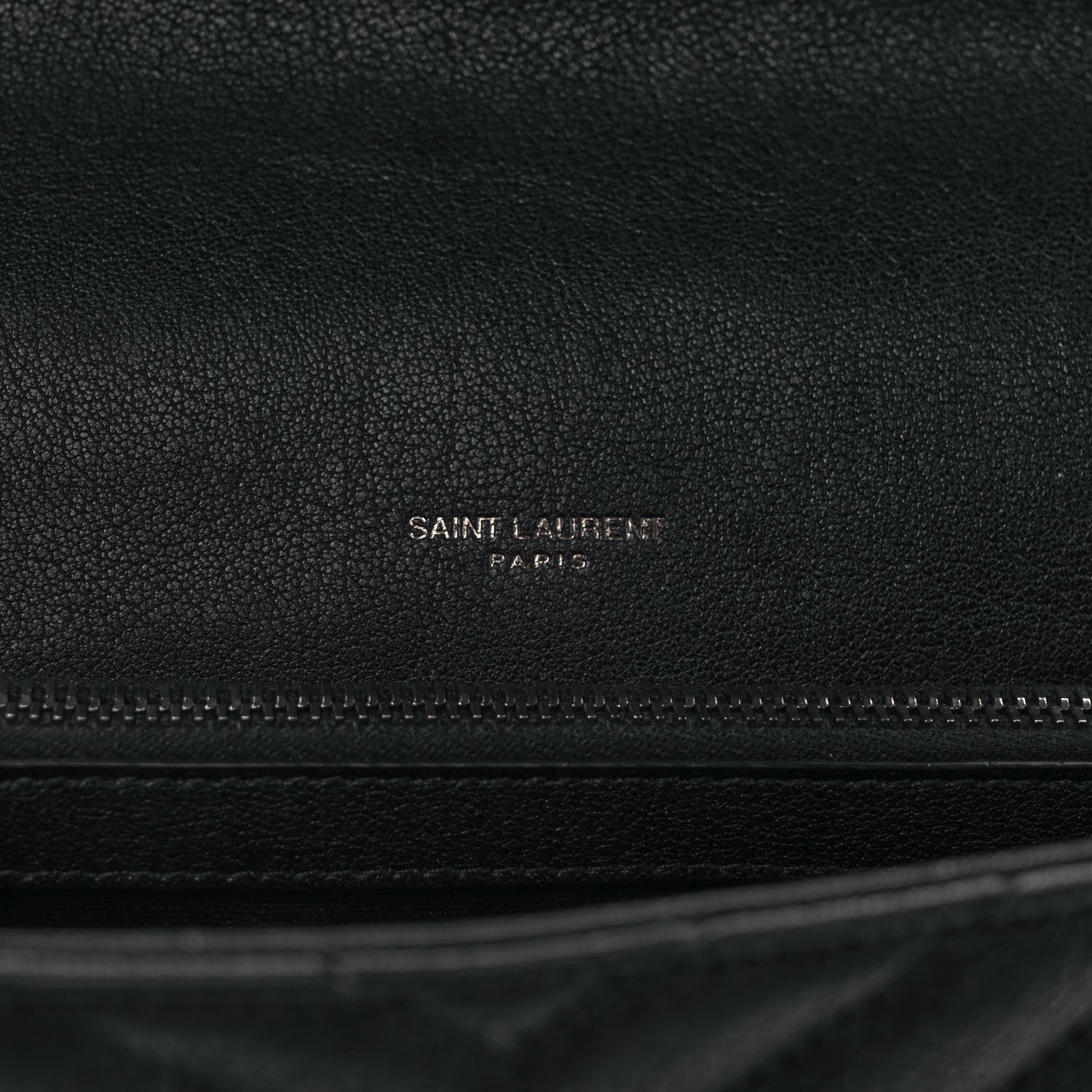 Saint Laurent Sheepskin Matelasse Chevron Monogram Medium College Bag Black 6 of 9