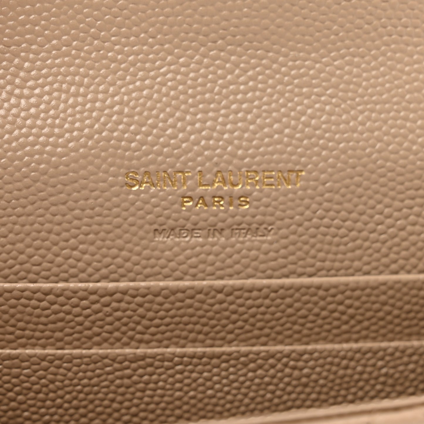 Grain De Poudre Textured Mixed Matelasse Triquilt Small Monogram Envelope Wallet Dark Beige