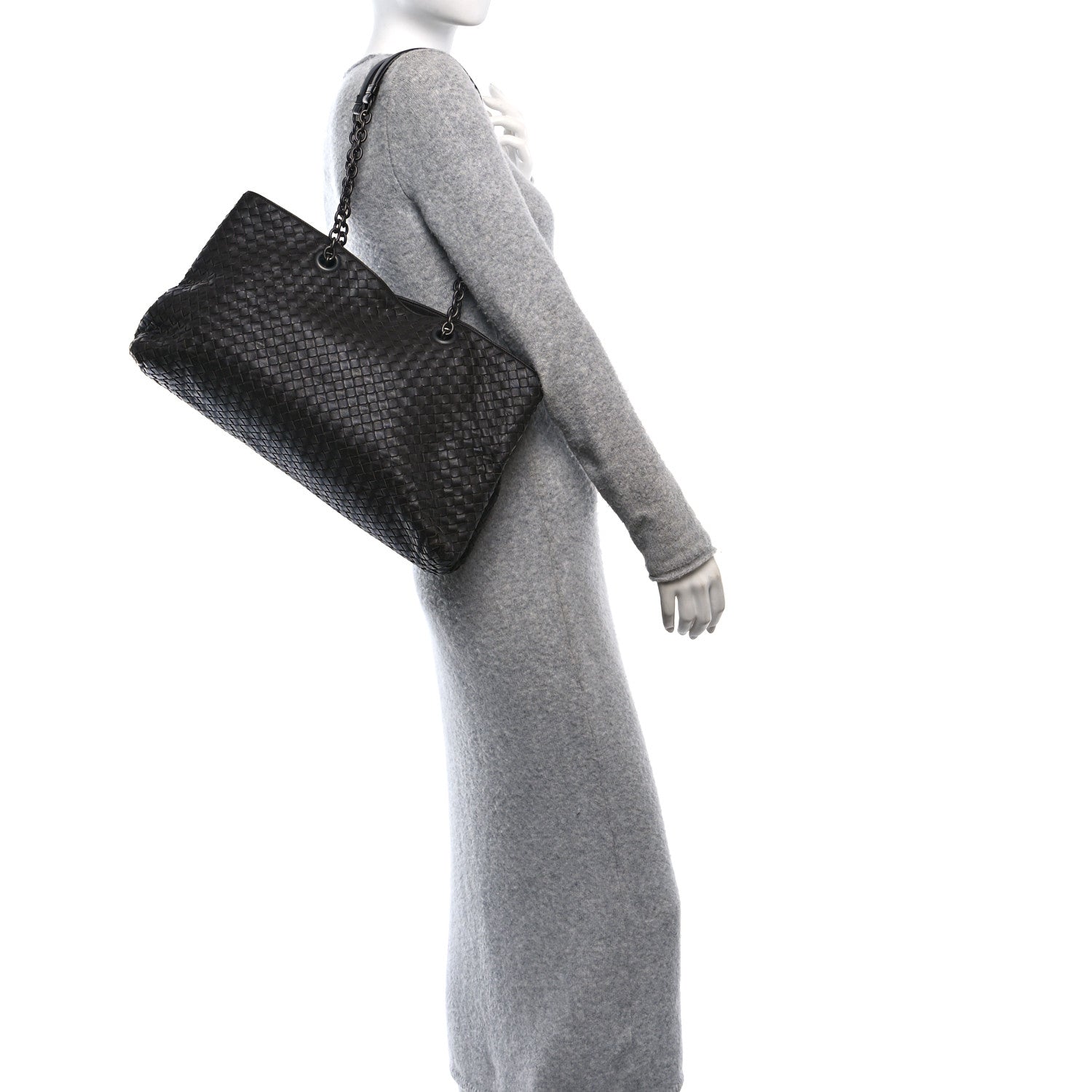 Bottega Veneta Nappa Intrecciato Classic Chain Strap Tote Ebano 2 of 10