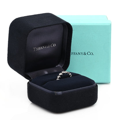 Tiffany Platinum Diamond Jazz Graduated Band Ring 49 5 6 of 6