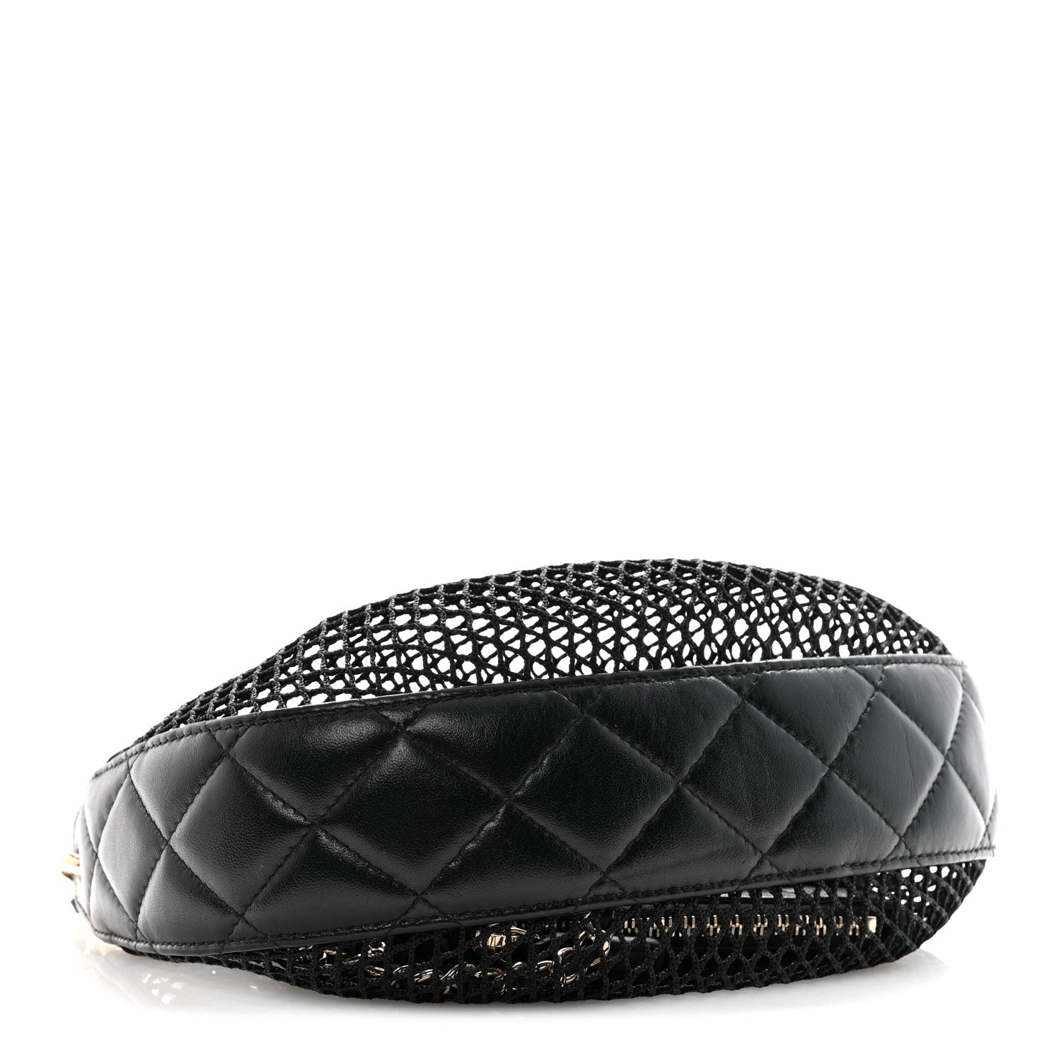 Chanel Mesh Shiny Lambskin Chain Hobo Black 5 of 13