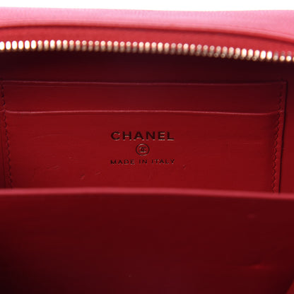 Chanel Caviar Quilted Filigree Vanity Clutch With Chain Red 8 of 10