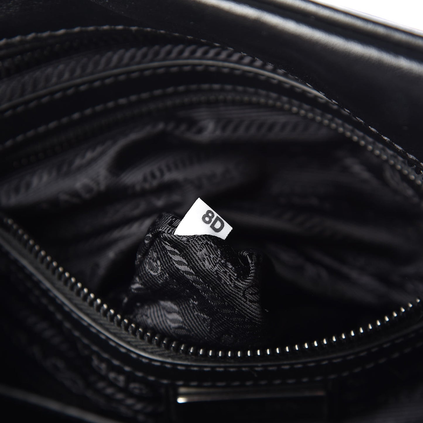 X JAMES JEAN Calfskin Nylon Robot Monkey Flat Messenger Black