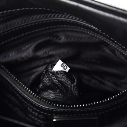 Prada X JAMES JEAN Calfskin Nylon Robot Monkey Flat Messenger Black 7 of 9