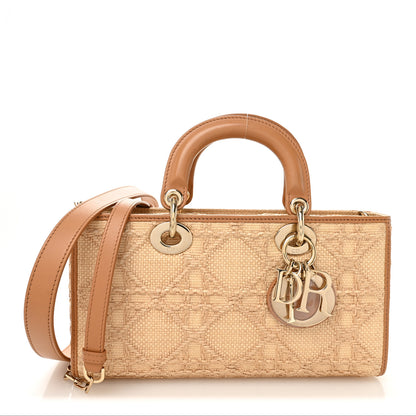 Christian Dior Raffia Macro Cannage Lady D-Joy Natural 1 of 10