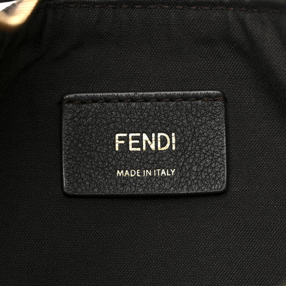 Fendi Fabric Jacquard Vitello Grace FF 1974 Small Fendigraphy Hobo Bag Tobacco Moro Ebano 6 of 15