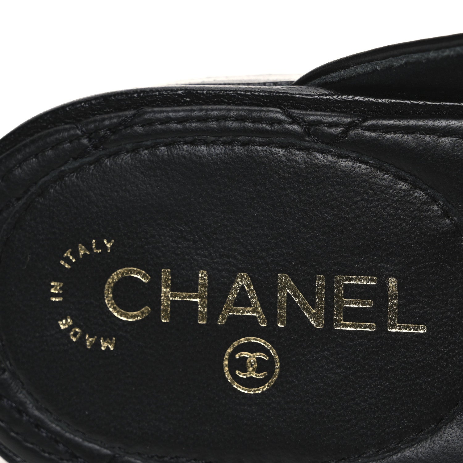 Chanel Lambskin Chain Braided CC Mules 39 Black 9 of 10