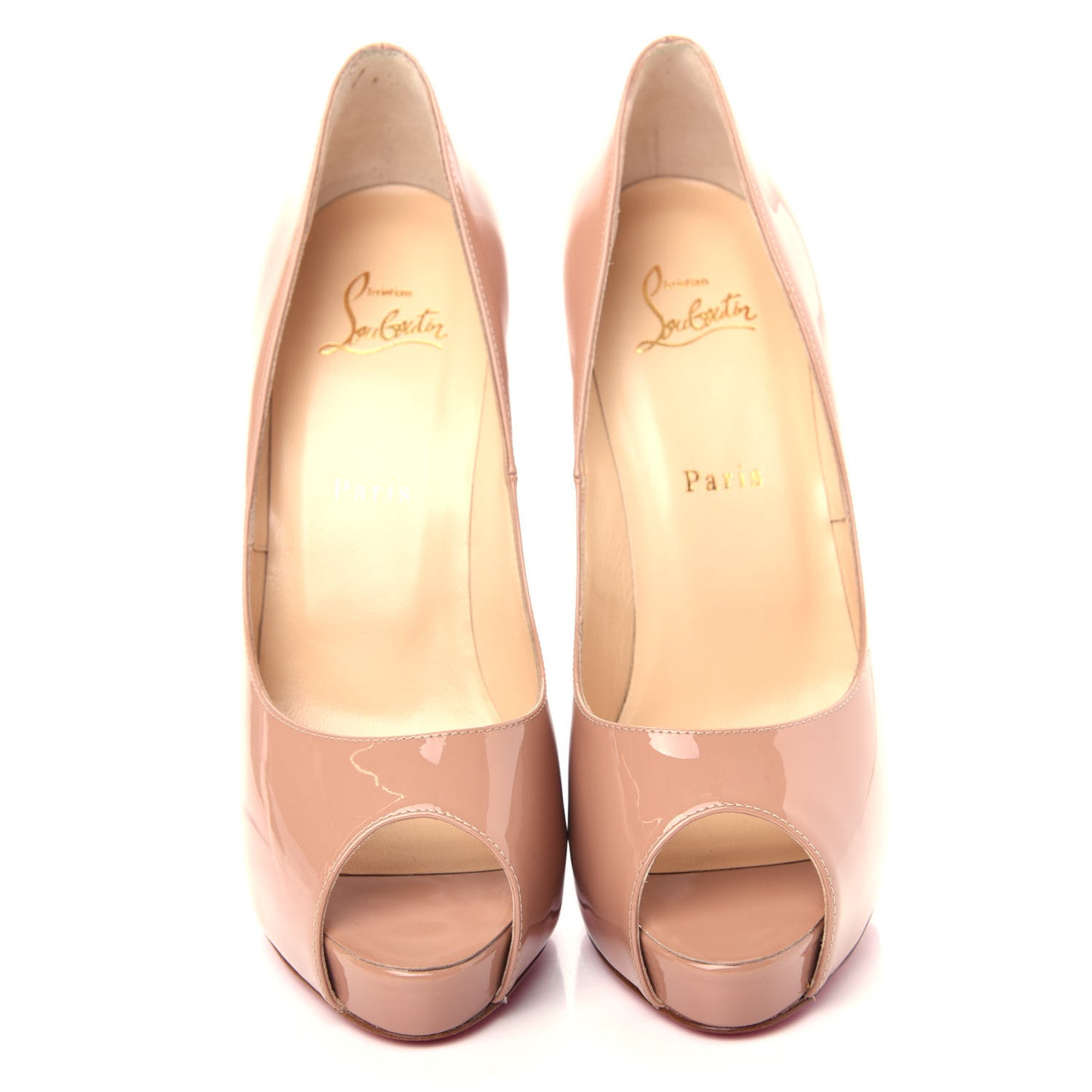 Patent New Very Prive 120 Pumps 39.5 Nude
