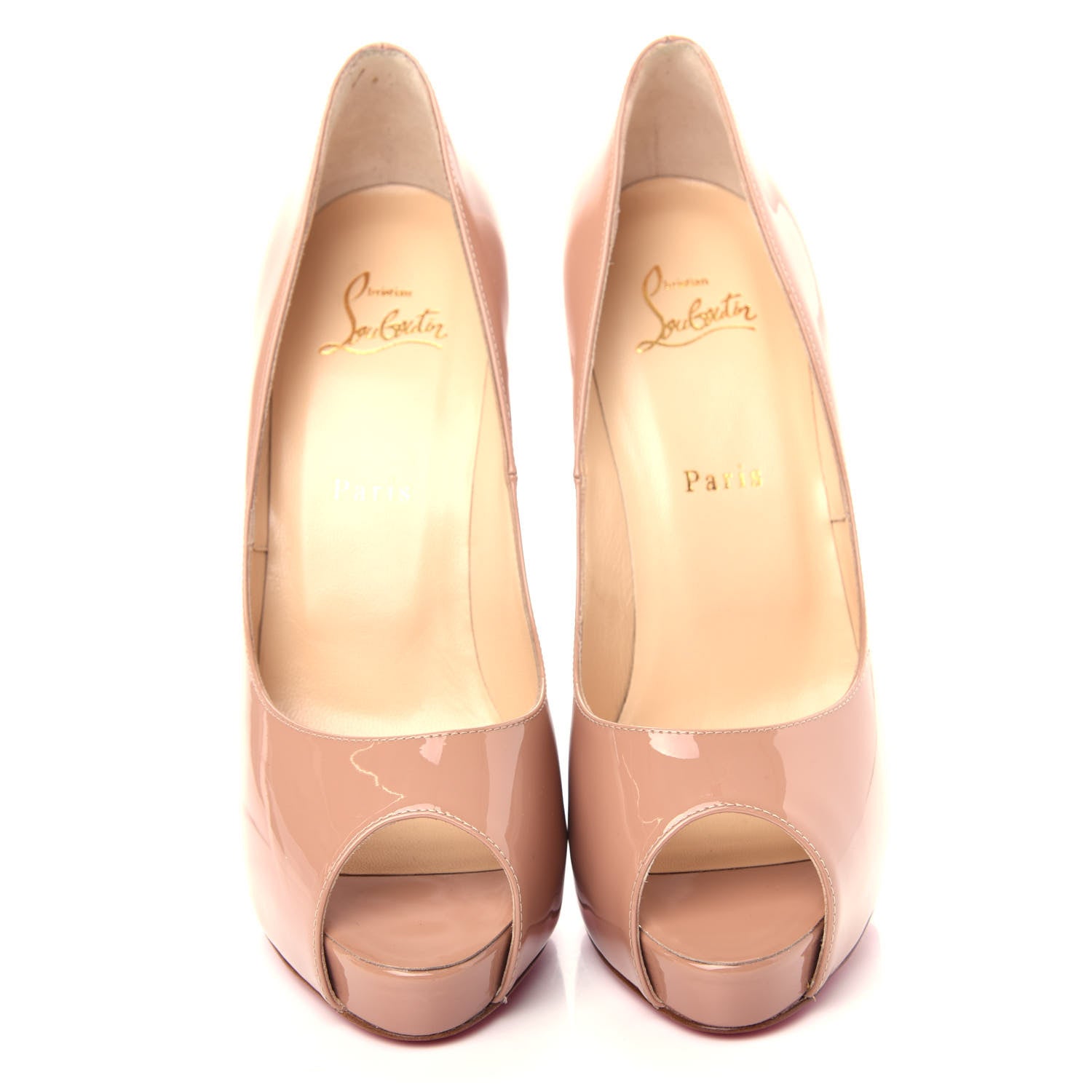 Christian Louboutin Patent New Very Prive 120 Pumps 39.5 Nude 5 of 10