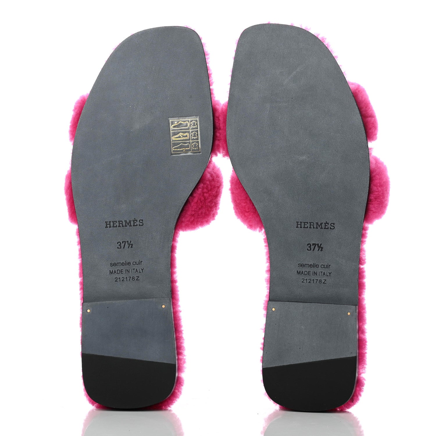 Hermes Woolskin Oran Sandals 37.5 5 of 8
