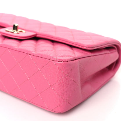 Chanel Caviar Quilted Medium Double Flap Pink 10 of 11