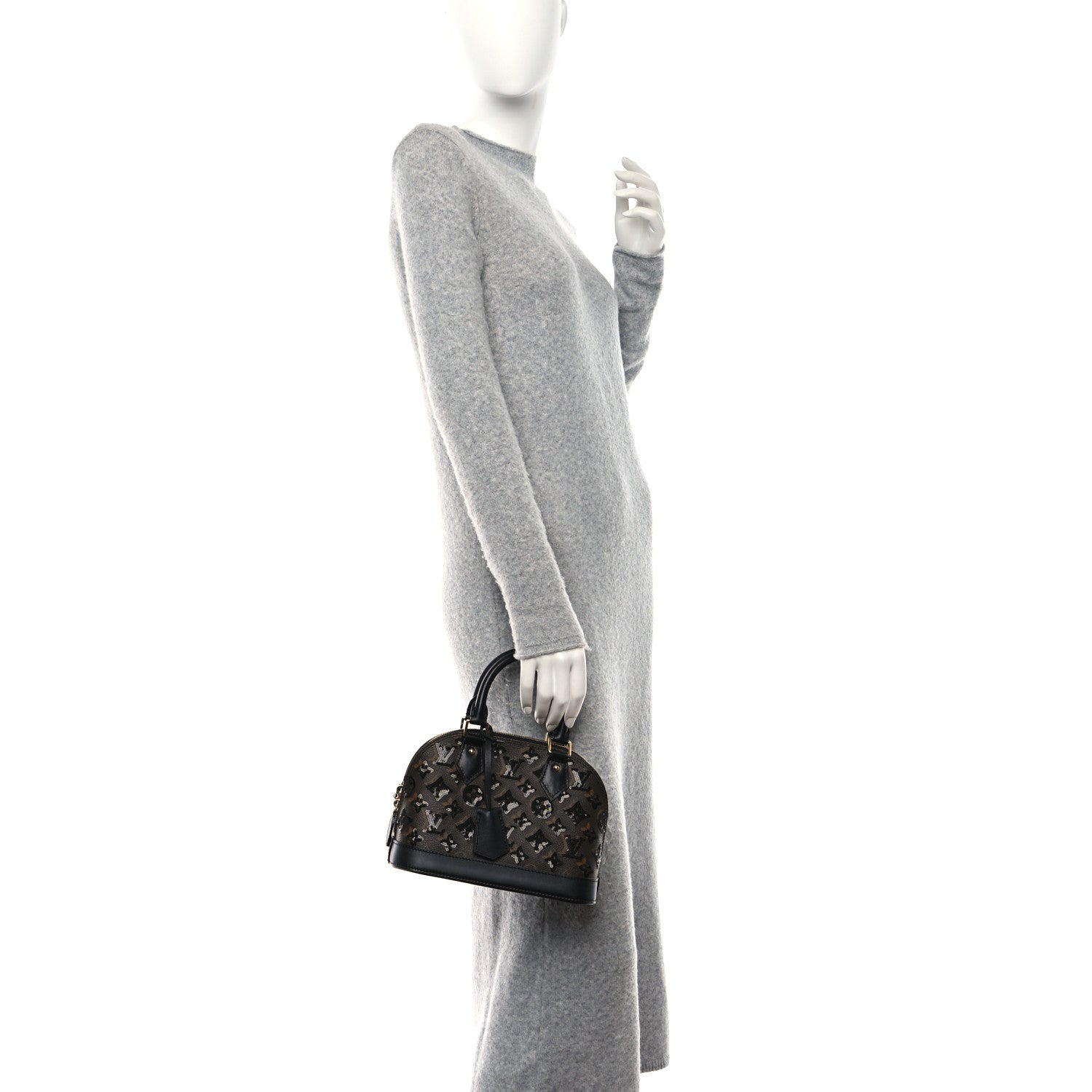 Louis Vuitton Monogram Sequins Eclipse Alma BB Black 2 of 8