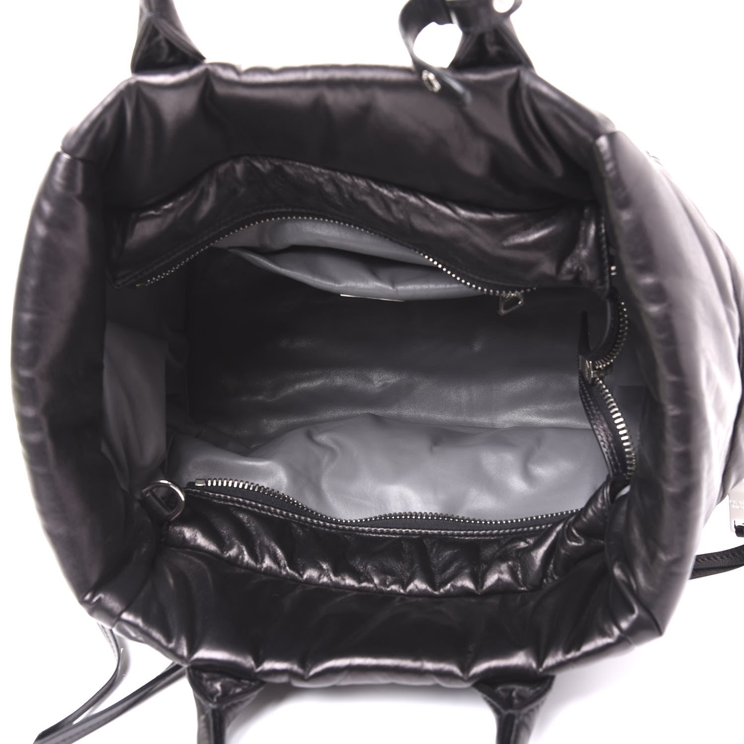 Prada Nappa Bomber Tote Black 4 of 10