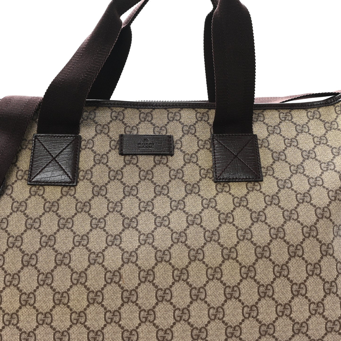 GG Plus Monogram Travel Bag Dark Brown