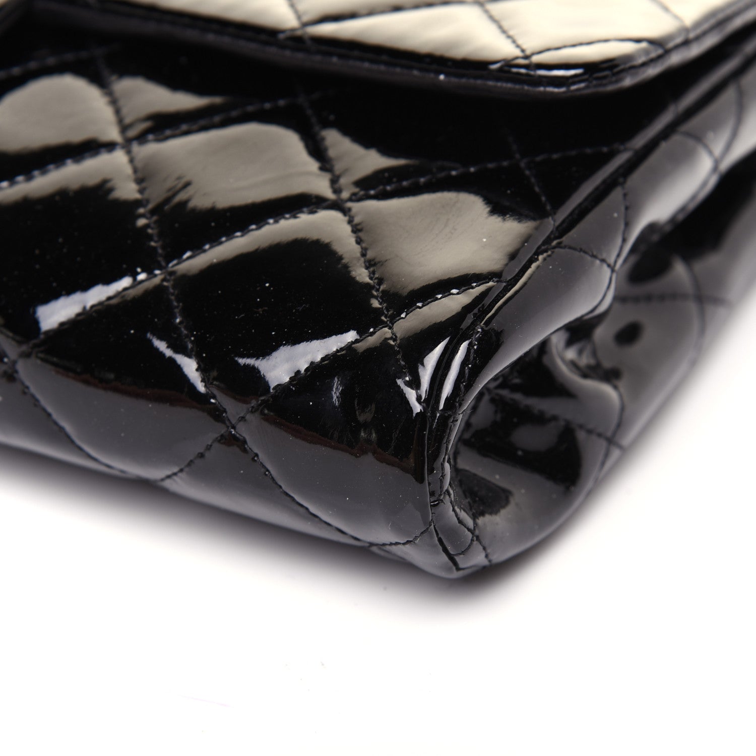 Chanel Patent Quilted Clutch with Chain Flap Black 7 of 12